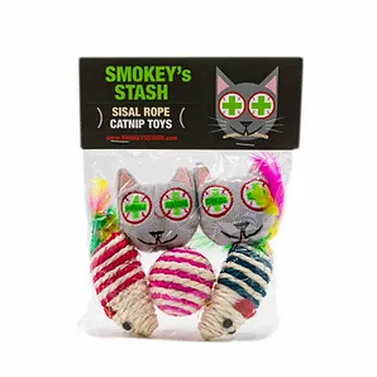 Sisal Mouse Catnip Toys for Cats – Natural Catnip Mice for Bite, Chase & Pounce Play