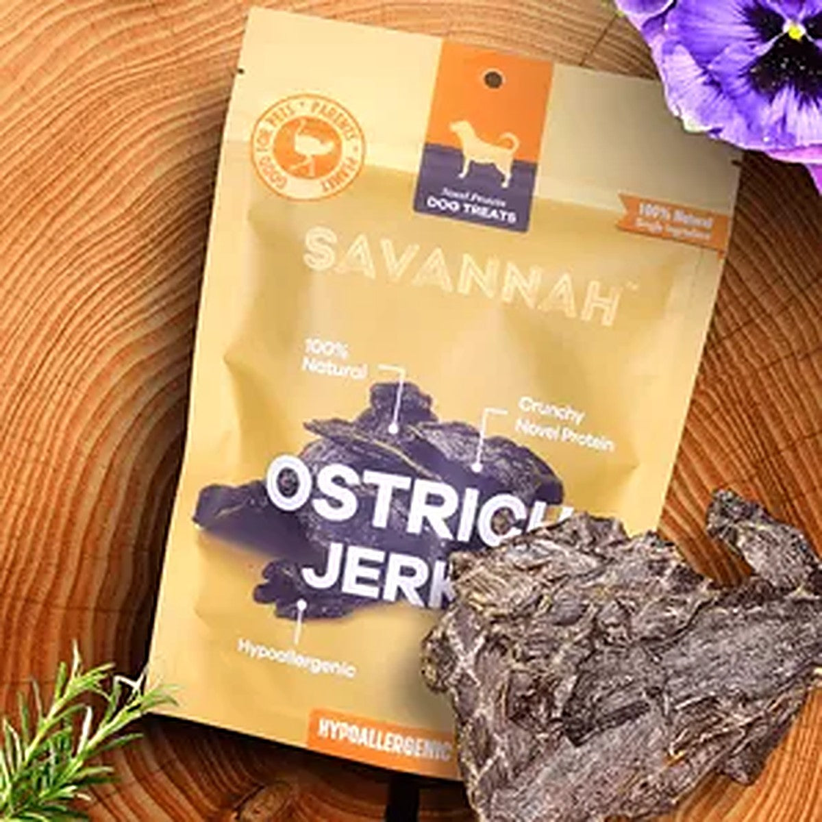 Tasty Ostrich Jerky Chews for Dogs – High-Protein Chewy Dental Treats (8 Pack)