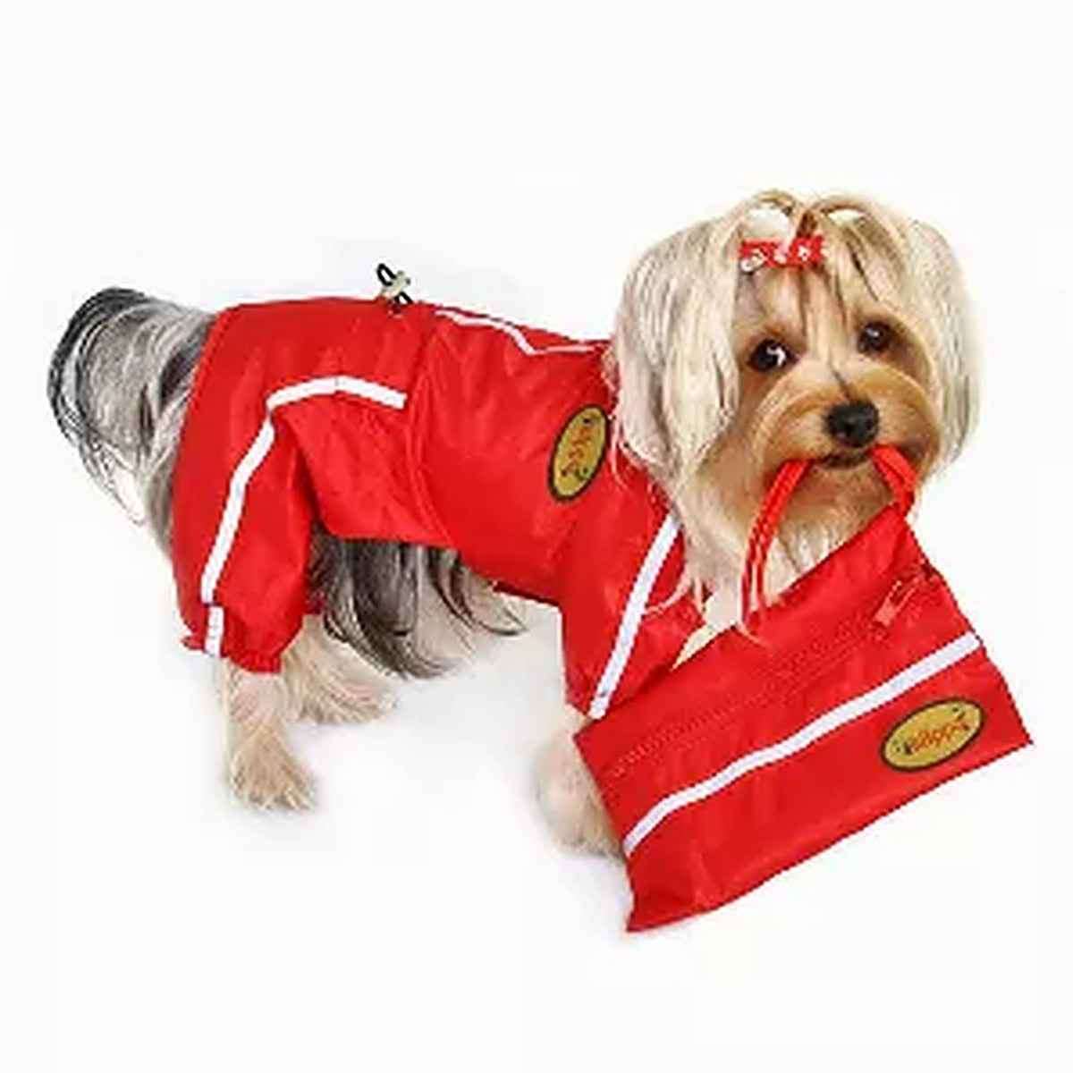 Reflective Dog Raincoat Bodysuit with Pouch – Full-Coverage Rain Suit for Dogs