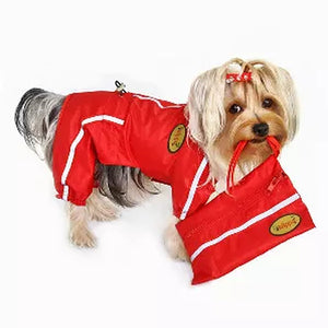 Reflective Dog Raincoat Bodysuit with Pouch – Full-Coverage Rain Suit for Dogs