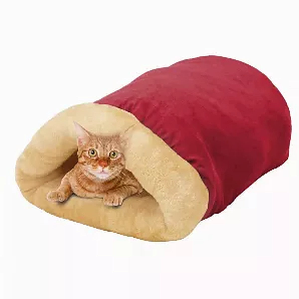 Self-Warming Burrow Pet Bed – Heat-Reflecting Cuddle Cave for Cats & Small Dogs